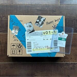 BTS Taehyung Layover Album - Brown/Cardboard Special Edition with Blue Accents